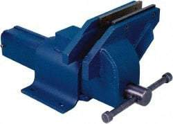 Gibraltar - 6" Jaw Width, 6" Opening Capacity, 3-5/8" Throat Depth, Steel Stationary Bench Vise - Bolt Down Base Attachment - Makers Industrial Supply