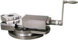 Gibraltar - 4" Jaw Width, 4" Jaw Opening Capacity, Horizontal Swivel Machine Vise - Manual Operation, 2,700 Lb Capacity, 1 Station, 13-1/2" Long x 4-1/2" High x 1-1/2" Deep, 1-1/2" Jaw Height, Cast Iron - Makers Industrial Supply