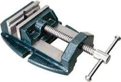 Gibraltar - 5" Jaw Opening Capacity x 2" Throat Depth, Horizontal Drill Press Vise - 5" Wide x 2" High Jaw, Stationary Base, Standard Speed, 12" OAL x 3" Overall Height, Cast Iron - Makers Industrial Supply