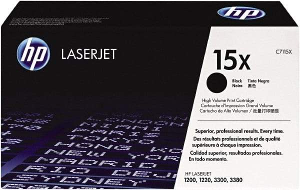 Hewlett-Packard - Black Toner Cartridge - Use with HP LaserJet 1200, 1220, 3300mfp, 3310, 3320, 3330mfp, 3380 All-in-One - Makers Industrial Supply