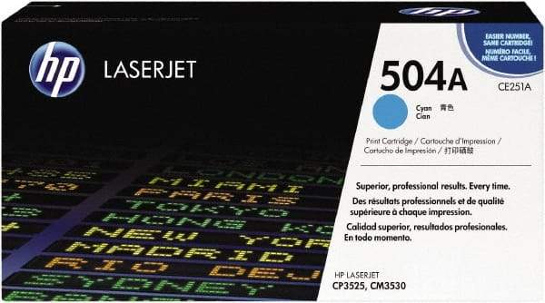 Hewlett-Packard - Cyan Toner Cartridge - Use with HP Color LaserJet CM3530 MFP, CP3525 - Makers Industrial Supply