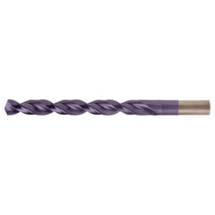 7/16 RHS / RHC HSS-CO 8% (M42) 135 Degree Split Point Q-Cobalt Wide Land Parabolic Jobber Drill - TiAlN