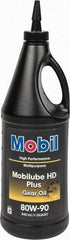 Mobil - 0.25 Gal Bottle, Gear Oil - 14.8 St Viscosity at 100°C, 141 St Viscosity at 40°C - Makers Industrial Supply