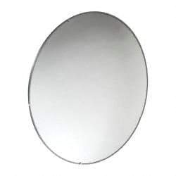 PRO-SAFE - Indoor Round Convex Safety, Traffic & Inspection Mirrors - Acrylic Lens, Laminated Hardboard Backing, 26" Diam x 2-1/2" High, 28' Max Covered Distance - Makers Industrial Supply