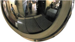 PRO-SAFE - Indoor & Outdoor Half Dome Dome Safety, Traffic & Inspection Mirrors - Acrylic Lens, Fiberboard Backing, 32" Diam x 13-7/8" High, 34' Max Covered Distance - Makers Industrial Supply