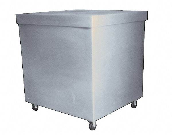 Bayhead Products - 1,000 Lb Load Capacity, Polyethylene Rolling Covered Container - 28" Wide x 30" Long x 30" High - Makers Industrial Supply