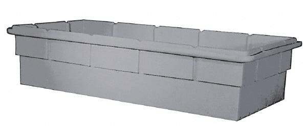 Bayhead Products - Gray Polyethylene Tote Container - Nesting, 38-1/2" Long x 18" Wide x 9" High - Makers Industrial Supply