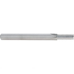 Scientific Cutting Tools - 3/8-16 Thread, 5/16" Shank Diam, Bright Coating, Solid Carbide Straight Flute Thread Mill - 4 Flutes, 3-1/2" OAL, 3/8" Min Noml Diameter - Makers Industrial Supply