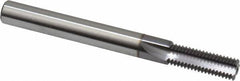 Scientific Cutting Tools - 5/16-28 Thread, 1/4" Shank Diam, TiCN Coating, Powdered Metal Straight Flute Thread Mill - 3 Flutes, 2-1/2" OAL, 5/16" Min Noml Diameter - Makers Industrial Supply