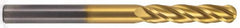 Hertel - 7/16" Diam, 2" LOC, 4 Flute Solid Carbide Ball End Mill - TiN Finish, Single End, 4" OAL, 7/16" Shank Diam - Makers Industrial Supply