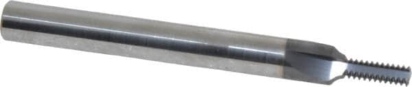 Scientific Cutting Tools - M5x0.80 Thread, 1/4" Shank Diam, TiN Coating, Solid Carbide Straight Flute Thread Mill - 3 Flutes, 2-1/2" OAL, M5 Min Noml Diamter - Exact Industrial Supply