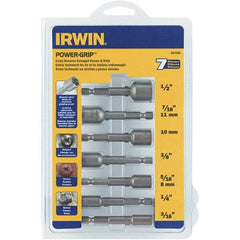 Irwin - 7 Piece Screw & Nut Extractor Set - 1/2 to 3/16 Size Range - Makers Industrial Supply