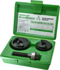 Greenlee - 6 Piece, 2" Punch Hole Diam, Manual Knockout Set - Round Punch, 10 Gage Mild Steel - Makers Industrial Supply