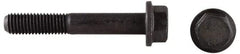 Value Collection - 7/16-14 UNC, 1-1/4" Length Under Head, Hex Drive Flange Bolt - 1-1/4" Thread Length, Grade 8 Alloy Steel, Smooth Flange, Phosphate & Oil Finish - Makers Industrial Supply