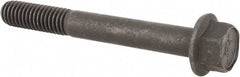 Value Collection - 3/8-16 UNC, 3" Length Under Head, Hex Drive Flange Bolt - 1" Thread Length, Grade 8 Alloy Steel, Smooth Flange, Phosphate & Oil Finish - Makers Industrial Supply