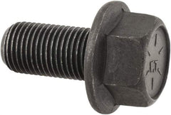 Value Collection - 1/2-20 UNF, 1" Length Under Head, Hex Drive Flange Bolt - 1" Thread Length, Grade 8 Alloy Steel, Smooth Flange, Phosphate & Oil Finish - Makers Industrial Supply