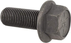 Value Collection - 1/2-20 UNF, 1-1/4" Length Under Head, Hex Drive Flange Bolt - 1-1/4" Thread Length, Grade 8 Alloy Steel, Smooth Flange, Phosphate & Oil Finish - Makers Industrial Supply