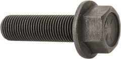 Value Collection - 1/2-20 UNF, 1-3/4" Length Under Head, Hex Drive Flange Bolt - 1-1/4" Thread Length, Grade 8 Alloy Steel, Smooth Flange, Phosphate & Oil Finish - Makers Industrial Supply