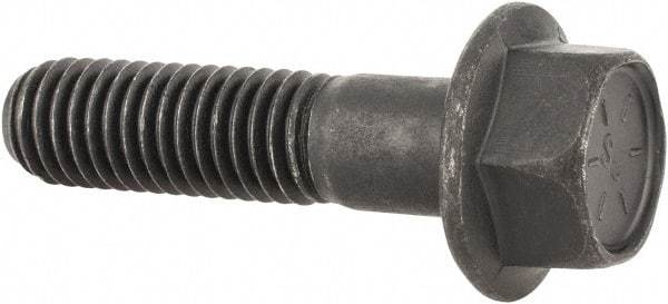 Value Collection - 1/2-13 UNC, 2" Length Under Head, Hex Drive Flange Bolt - 1-1/4" Thread Length, Grade 8 Alloy Steel, Smooth Flange, Phosphate & Oil Finish - Makers Industrial Supply