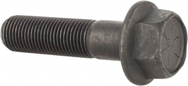 Value Collection - 1/2-20 UNF, 2" Length Under Head, Hex Drive Flange Bolt - 1-1/4" Thread Length, Grade 8 Alloy Steel, Smooth Flange, Phosphate & Oil Finish - Makers Industrial Supply