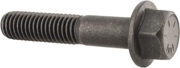 Value Collection - 1/2-13 UNC, 2-1/2" Length Under Head, Hex Drive Flange Bolt - 1-1/4" Thread Length, Grade 8 Alloy Steel, Smooth Flange, Phosphate & Oil Finish - Makers Industrial Supply