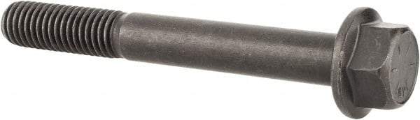 Value Collection - 1/2-13 UNC, 4" Length Under Head, Hex Drive Flange Bolt - 1-1/4" Thread Length, Grade 8 Alloy Steel, Smooth Flange, Phosphate & Oil Finish - Makers Industrial Supply