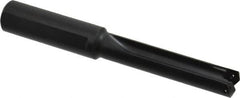 Allied Machine and Engineering - Series 0.5, 39/64 to 11/16" Diam, 3/4" Diam Straight Shank, Straight Flute Spade Drill - 2-1/2" Max Depth, 3-27/64" Body Length, 5-11/16" OAL, Standard Length, Through Coolant - Makers Industrial Supply