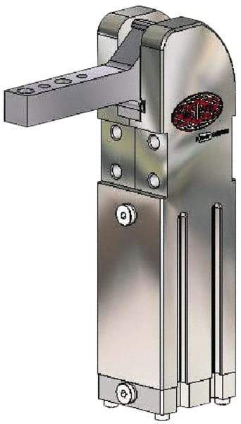 De-Sta-Co - 531 Lb Inner Hold Capacity, Vert Mount, Air Power Hold-Down Toggle Clamp - M5 Port, 90° Bar Opening, 119mm Height Under Bar - Makers Industrial Supply