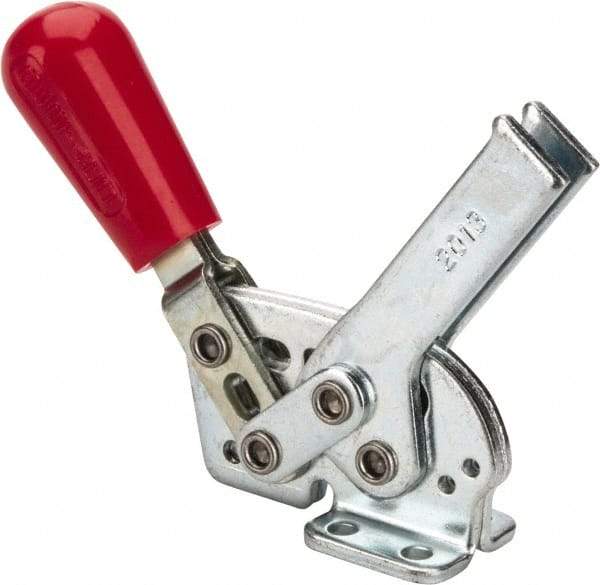 De-Sta-Co - 295 Lb Holding Capacity, Horizontal Handle, Manual Hold Down Toggle Clamp - 58° Handle Movement, 71° Bar Opening, U-Bar, Flanged Base, Electro-Plated Zinc, Carbon Steel - Makers Industrial Supply