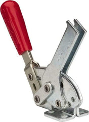 De-Sta-Co - 840 Lb Holding Capacity, Horizontal Handle, Manual Hold Down Toggle Clamp - 70° Handle Movement, 68° Bar Opening, U-Bar, Flanged Base, Electro-Plated Zinc, Carbon Steel - Makers Industrial Supply