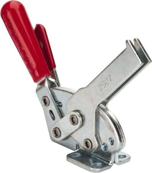 De-Sta-Co - 840 Lb Holding Capacity, Horizontal Handle, Manual Hold Down Toggle Clamp - 70° Handle Movement, 68° Bar Opening, U-Bar, Flanged Base, Electro-Plated Zinc, Carbon Steel - Makers Industrial Supply