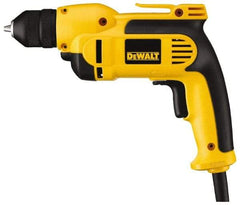 DeWALT - 3/8" Keyless Chuck, 2,500 RPM, Pistol Grip Handle Electric Drill - 8 Amps, Reversible - Makers Industrial Supply