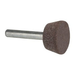 Grier Abrasives - 1 x 1/2" Head Diam x Thickness, A33, Inverted Cone Flat End, Aluminum Oxide Mounted Point - Makers Industrial Supply