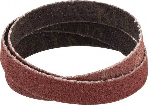 3M - 1/2" Wide x 24" OAL, 80 Grit, Ceramic Abrasive Belt - Ceramic, Medium, Coated, YN Weighted Cloth Backing, Wet/Dry, Series 963G - Makers Industrial Supply