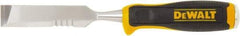 DeWALT - 11" OAL x 1" Blade Width Wood Chisel - 1" Tip, 1" Stock, High-Impact Polypropylene & Rubber Handle - Makers Industrial Supply