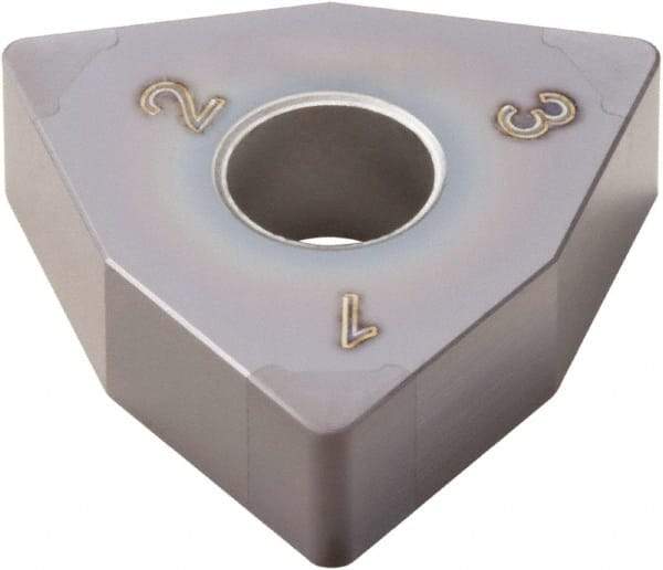 Seco - WNGA432 Grade CBN060K PCBN Turning Insert - TiSiAlN Finish, 80° Trigon, 1/2" Inscr Circle, 3/16" Thick, 1/32" Corner Radius - Makers Industrial Supply