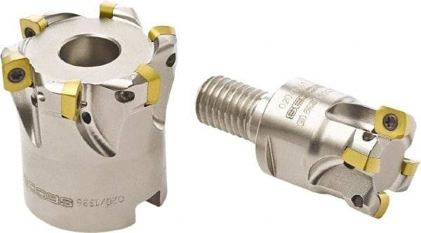 Seco - 20mm Cut Diam, 0.0315" Max Depth, M10 Modular Connection Indexable High-Feed End Mill - Screw Holding Method, LP.. 06 Insert, R217.21 Toolholder, Through Coolant - Makers Industrial Supply