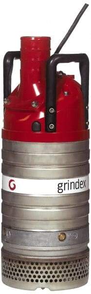 Grindex - 4-2/5 hp, 460 Amp Rating, 460 Volts, Nonautomatic Operation, Dewatering Pump - 3 Phase, Aluminum Housing - Makers Industrial Supply