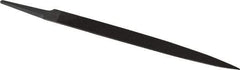 Grobet - 8" Standard Precision Swiss Pattern Barrette File - Double Cut, 7/8" Width Diam x 13/64" Thick, With Tang - Makers Industrial Supply