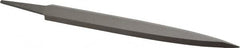 Grobet - 8" Standard Precision Swiss Pattern Barrette File - Double Cut, 7/8" Width Diam x 13/64" Thick, With Tang - Makers Industrial Supply