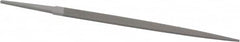 Grobet - 6" Standard Precision Swiss Pattern Crochet File - Double Cut, 13/32" Width Diam x 9/64" Thick, With Tang - Makers Industrial Supply