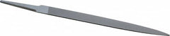 Grobet - 6" Standard Precision Swiss Pattern Half Round File - Double Cut, 19/32" Width Diam x 3/16" Thick, With Tang - Makers Industrial Supply