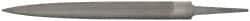 Grobet - 8" Standard Precision Swiss Pattern Half Round File - Double Cut, 13/16" Width Diam x 15/64" Thick, With Tang - Makers Industrial Supply