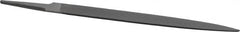 Grobet - 8" Standard Precision Swiss Pattern Half Round File - Double Cut, 13/16" Width Diam x 15/64" Thick, With Tang - Makers Industrial Supply