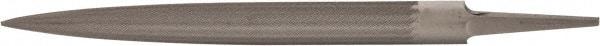 Grobet - 10" Standard Precision Swiss Pattern Half Round File - Double Cut, 1" Width Diam x 19/64" Thick, With Tang - Makers Industrial Supply