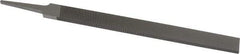 Grobet - 10" Standard Precision Swiss Pattern Hand File - Double Cut, 1" Width Diam x 1/4" Thick, With Tang - Makers Industrial Supply