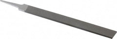 Grobet - 10" Standard Precision Swiss Pattern Hand File - Double Cut, 1" Width Diam x 1/4" Thick, With Tang - Makers Industrial Supply