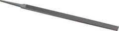 Grobet - 12" Standard Precision Swiss Pattern Regular Pillar File - Double Cut, 25/32" Width Diam x 9/32" Thick, With Tang - Makers Industrial Supply