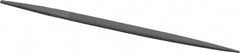 Grobet - 6" Standard Precision Swiss Pattern Pippin File - Double Cut, 25/64" Width Diam x 9/64" Thick, With Tang - Makers Industrial Supply