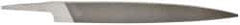 Grobet - 6" Standard Precision Swiss Pattern Knife File - Double Cut, 23/32" Width Diam x 5/32" Thick, With Tang - Makers Industrial Supply